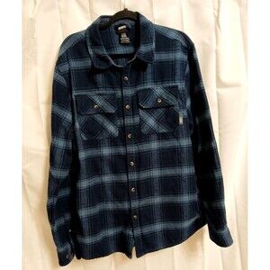 Colorado Clothing Blue Plaid Quality Shacket Slash side pockets sz XL